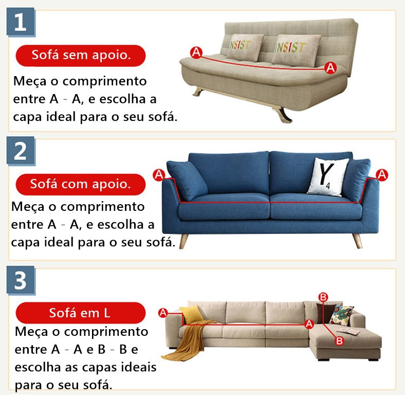 como medir capa de sofá