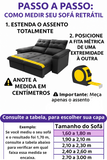 Capa de Sofá Retrátil Spandex + 2 Capas de Almofadas + Fixadores, Lisas , Pronta entrega, (2,3 Lugares)