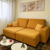 Capa de Sofá Retrátil Spandex + 2 Capas de Almofadas + Fixadores, Lisas , Pronta entrega, (2,3 Lugares)