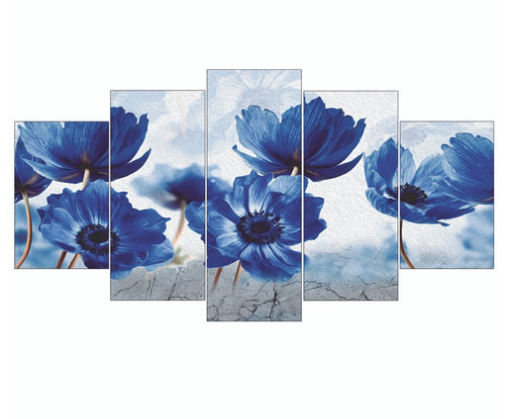 Quadro Sala Quarto Mosaico Flores Azuis Mdf 06mm N06 – Imagine Stores